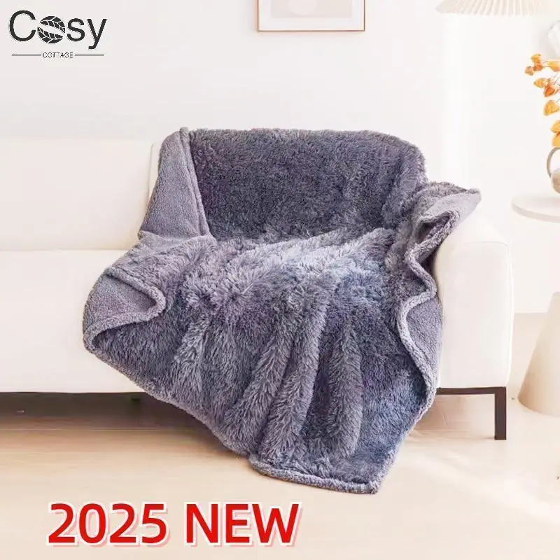 2025 New Waterproof Blanket for Couple, Large Size for Beds Bedroom Throw Luxury Shaggy Warm Blankets Lovers Microfibre-blanket
