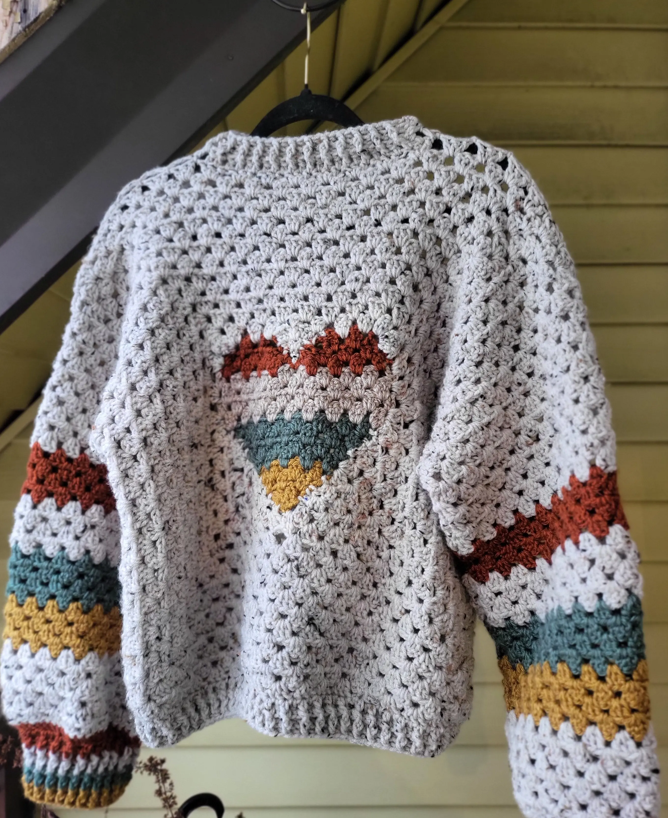 Handcrafted Heart Bohemian Crochet Sweater