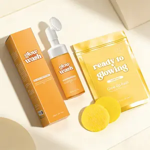Glow Wash 150ml & FREE Turmeric Pads BeautyKit for Radiant Skin Ready to Glowing Sweet Lemon with Turmeric for Glowing Skin Facial Cleansing