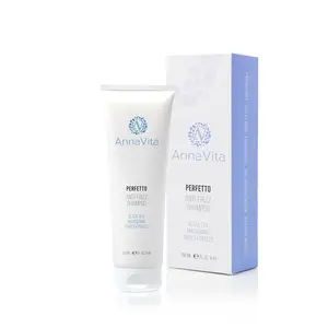 AnnaVita - Perfetto Frizz Control Shampoo with Black Tea, Macadamia & Fruit Extracts, For Curly, Coarse, Brittle Hair, Sulfate-Free, Paraben-Free, Vegan & Kids Friendly Shampoo with Natural Ingredients - Nourishing Haircare - 8.45 fl oz
