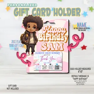 Birthday Gift Card Money Card Holder, Happy Birthday Card, Gift Card Holder for birthday Custom & Personalized birthday Card Gift, Gift Card