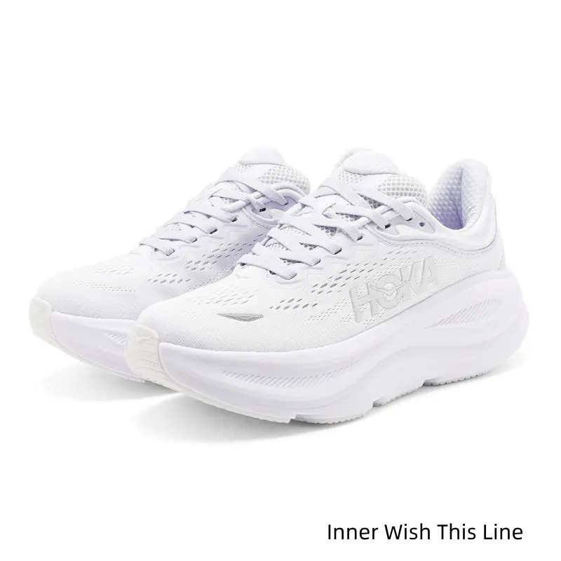 Pure White Elegance! Max-Cushion Runners with Breathable Mesh & Chunky Sole