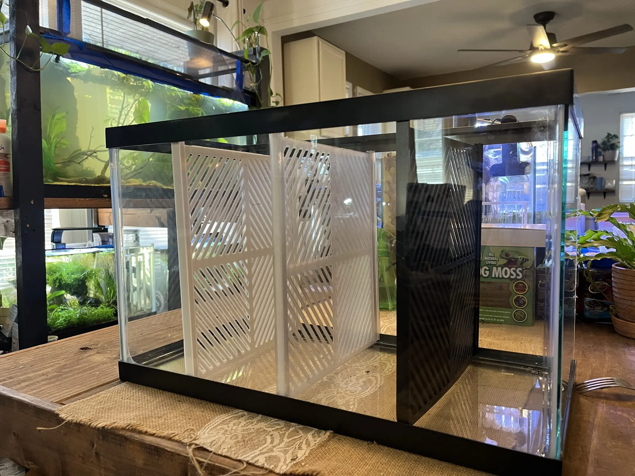 3D Printed Aquarium Divider - Betta Tank Divider (NO TANK INCLUDED)
