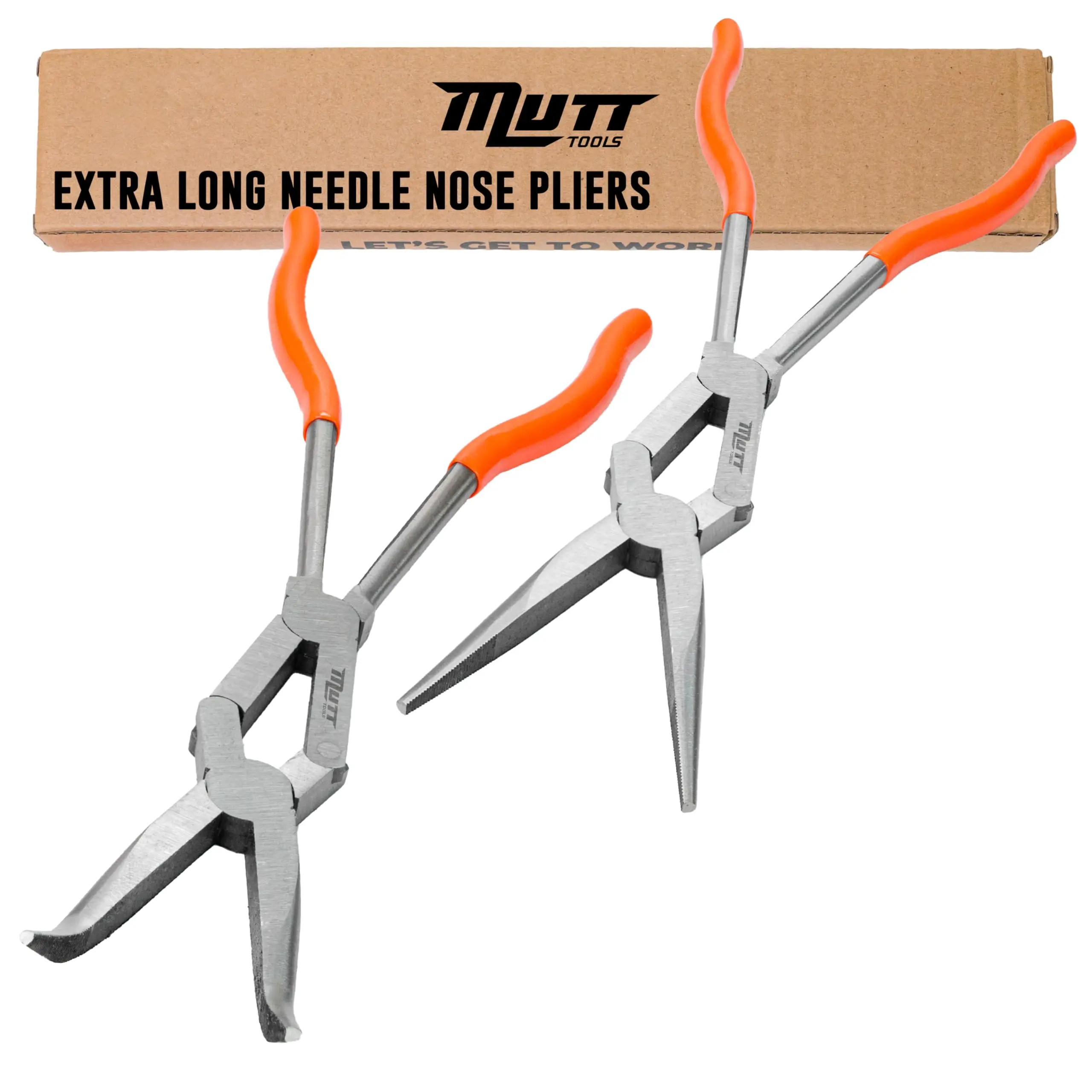 Mutt Tools 13 Inch Long Needle Nose Pliers Extra Long Reach Set