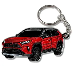 Toyota RAV4 Keychain 2025, TRD Car Accessories Metal Key Chain, SUV Driver Everyday Carry Gift, Modern Automotive Style
