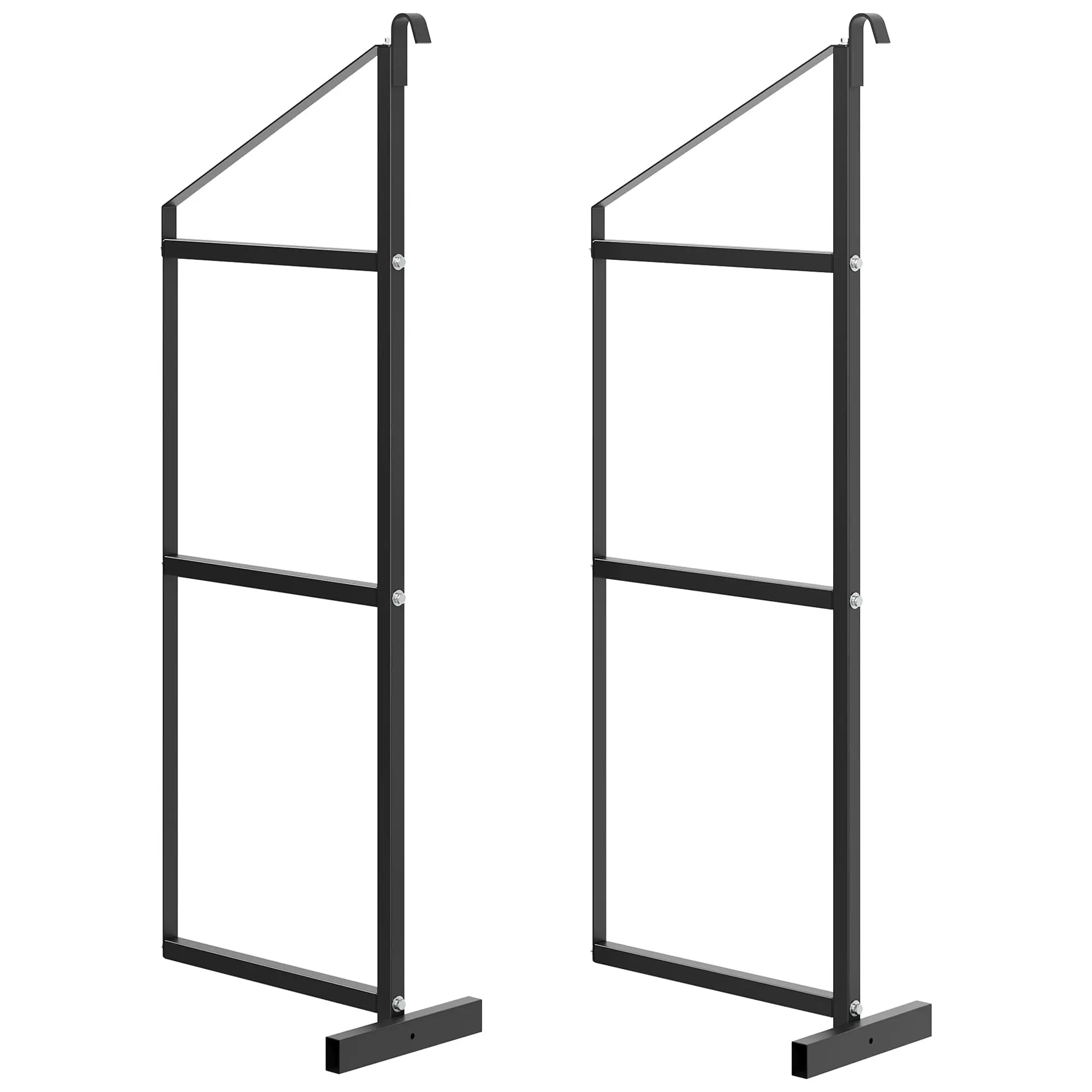 GARVEE 2PCS/4PCS Shipping Container Shelf Brackets - 3-Tier Heavy Duty Steel Mount Supports, 22''D x 60''H, Easy Install/Remove, Hanging Mount Metal Storage Organizer for Organizing Containers, Workbenches