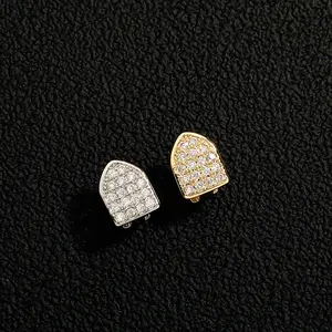 New personality selling explosions micro-inlaid zircon single braces Halloween hip-hop Joker accessories trend rap dental accessories.