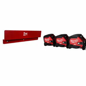 Tape Measure Holder - Compatible with Milwaukee 25' Tape Measures - Red & Black Design - Durable & Secure Storage Solution