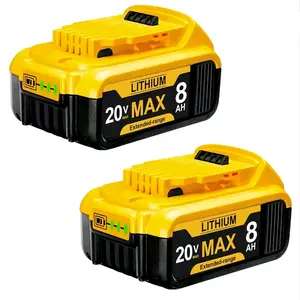 DCB2002/4/6/8Pack 8.0Ah Lithium Battery Replacement for 20V Battery Lithium-ionMAXDCB200DCD/DCF/DCG/DCS Series dewalt batteries