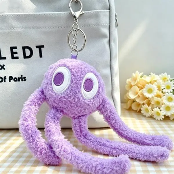 Adjustable Tentacle Octopus Keyring, Soft Plush Charm, Daily Bag Pendant Gift For Friends