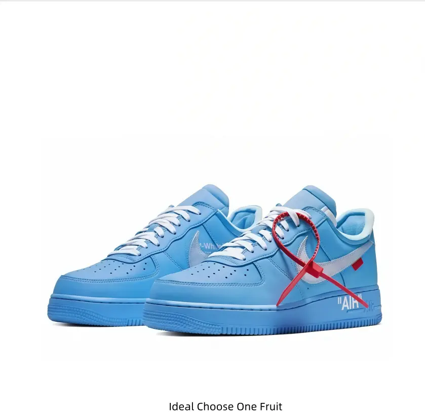 Brand New in Box Low-Top Casual Sneakers Sky Blue Colorway Leather + Textile Upper Silver Accents Red Tag Detail Classic Retro Style Unisex Shoes