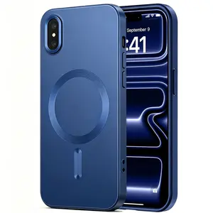 Magnetic for iPhone X/XS XR XS MAX Case [Compatible with Magsafe] [Full Camera Protection] Cute Slim Protective Shockproof Bumper Matte Metallic Lustre Phone Case