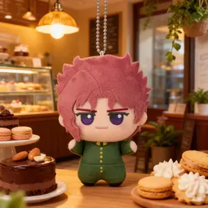 JoJo's Bizarre Adventure Anime Merchandise: 10cm Kakyoin Cotton Doll & Jotaro Nunu Keychain pendant gift