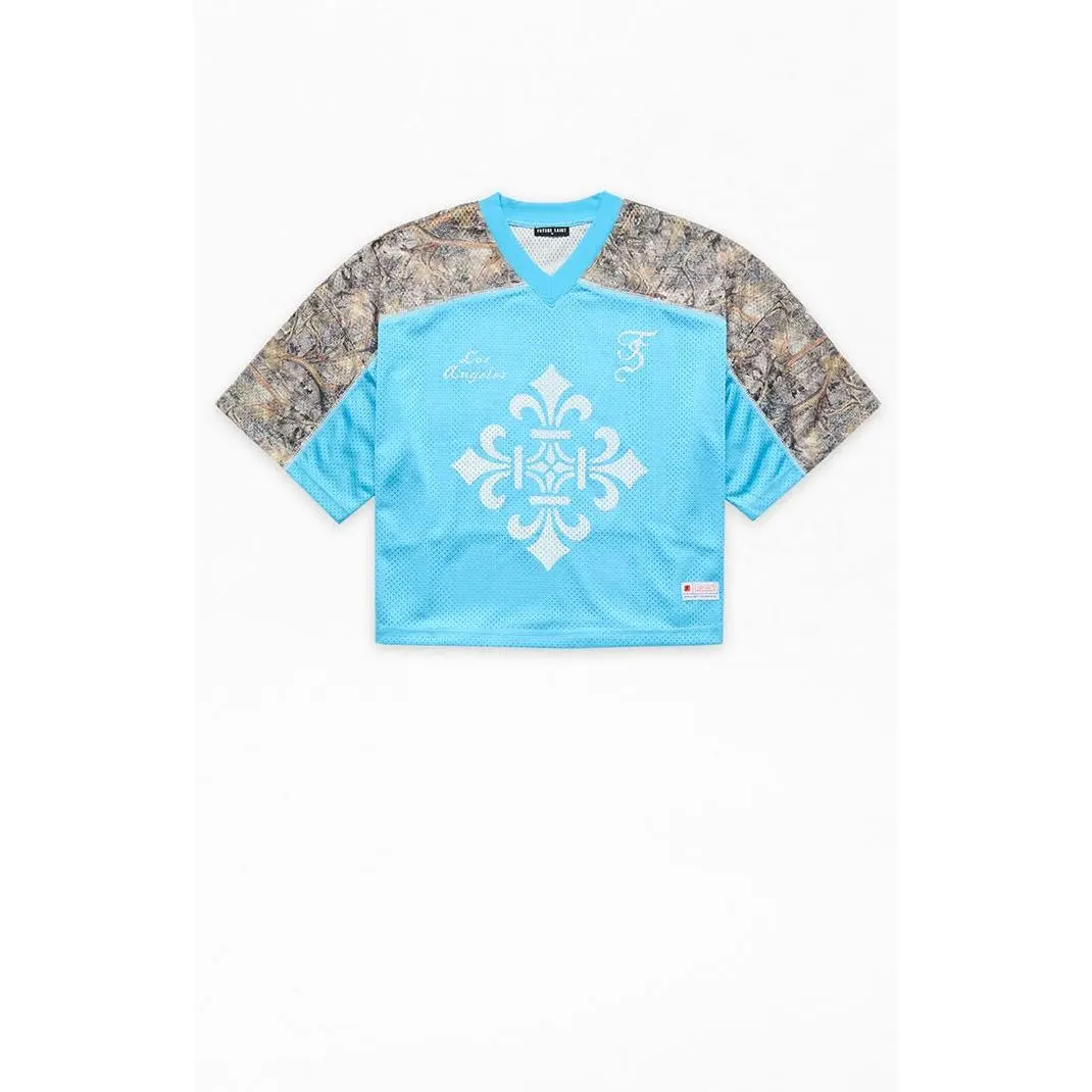 FUTURE SAINT Men's Cropped Mesh Short Sleeve Jersey - Multicolor
