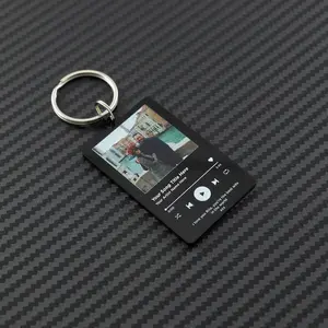 Song Keychain Personalised Album Style Keyring Music Boyfriend Girlfriend Valentines Music Love Birthday Wedding Christmas