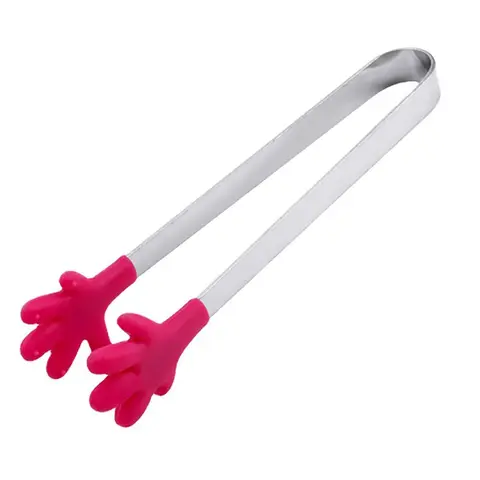 1 Piece Silicone Mini Tongs, 5in Hand-shape Food Tongs for Ice Cube, Sugar Tongs, Kids Tongs for Serving Food, Kitchen Cooking Accessories