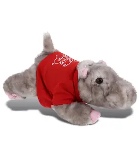 PLUSH I LOVE YOU RED SHIRT- WILD COLLECTION PLUSH - 11" HIPPO