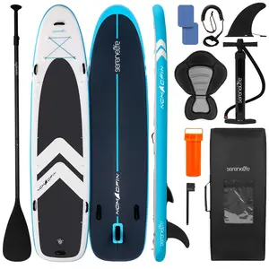 12'2" Inflatable Stand Up Paddle Board with Stable Non-Slip Deck & 480 lbs Capacity - Includes Paddle, Air Pump, Safety Leash & Backpack – Lightweight & Portable - Ideal for Kids & Adults