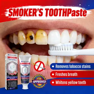 Professional Whitening Toothpaste for Smokers, Deep Stain Removal Technology, Prevents Yellowing & Plaque, Advanced Enamel Support, Daily Oral Defense, Family Size. Cleansing Antibacterial Brush Coconut Foam Scent Cleanser Antibacterial Brush Coconut