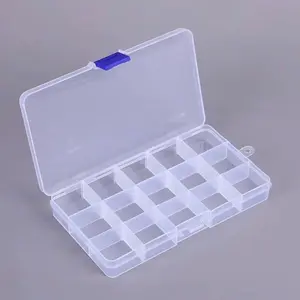 Organizer Tray 15 Compartments Clear Plastic