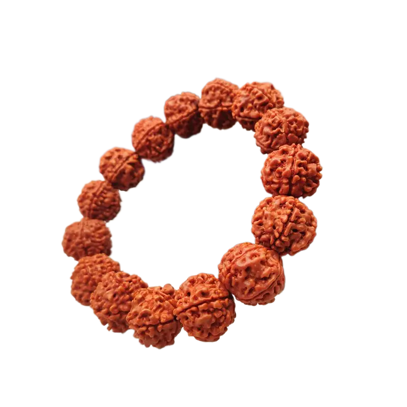 Unisex Adjustable Weaving Bracelets, 15-Pcs Entry-Level Rudraksha Couples Sets with Elegant Literary Wooden Fidelity Tree Seed & 5-Petal Vajra Braid for Men and Women