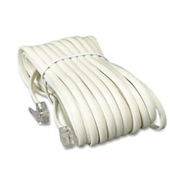 Softalk-LLC 25ft Ivory Electronic Extension Cord - Phone Cable with Connector and Plug for Long Reach