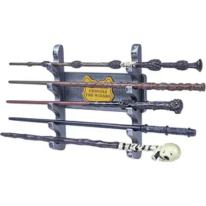 5 Tiered Wand Holder Wall Mount,Wood Display Stand,Suitable for Wand Enthusiasts or Collectors to Display in The Living Room,Bedroom or Office