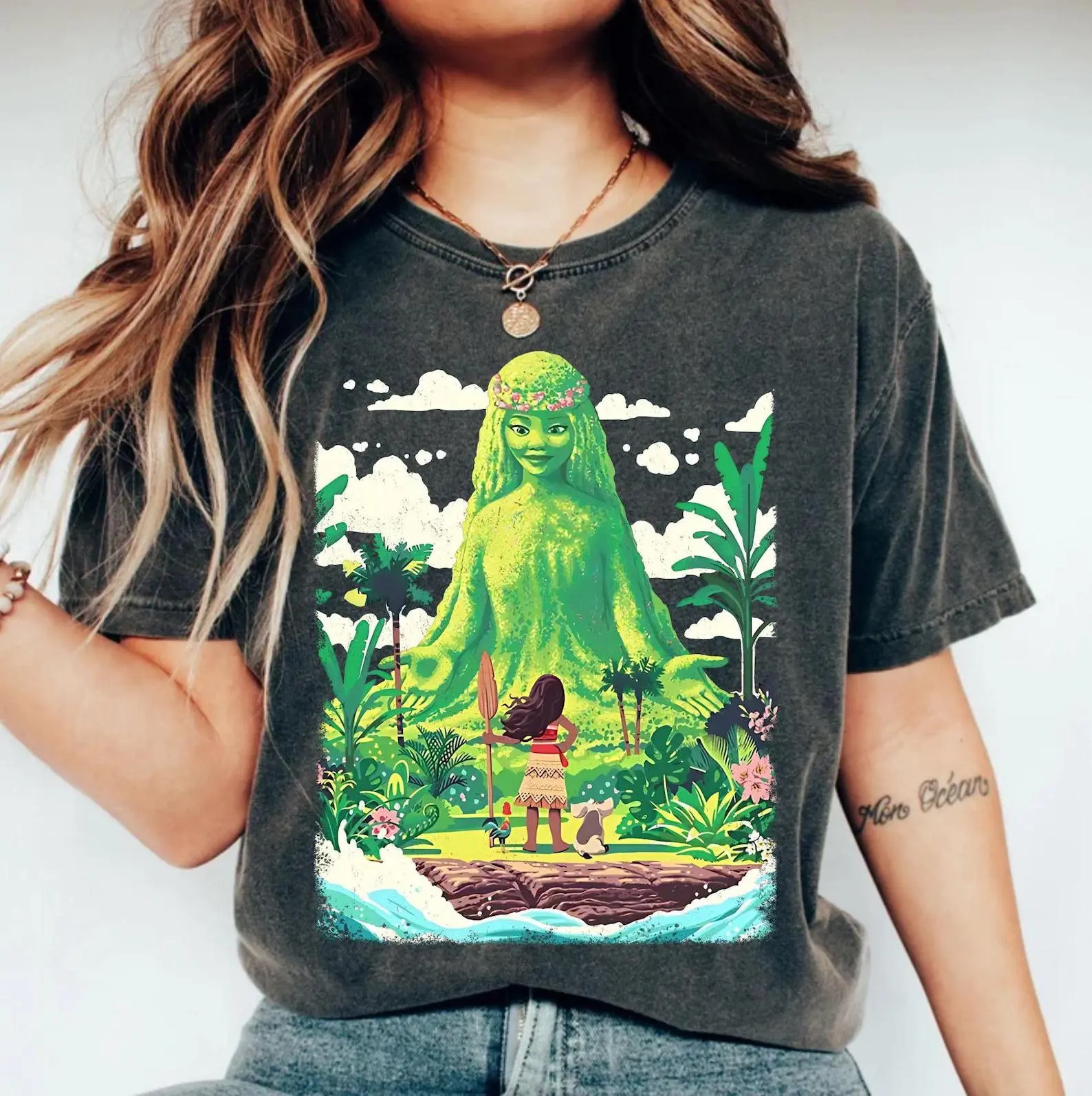 Moanaa Te Fiti Fairy Garden Shirt, Mother Island T-shirt, Queen of Plants, Family Vacation