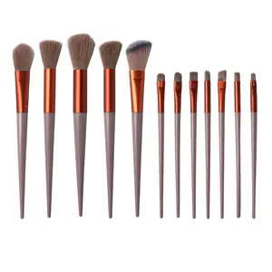 12-Piece Portable Makeup Brushes Set - Soft Bristles Compact Travel Kit for Face & Eyes, Foundation, Concealer, Eyeshadow, Powder, for a Flawless Look