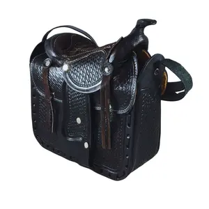 Western Saddle Purse Leather Handbag-Bolsa Montura Piel