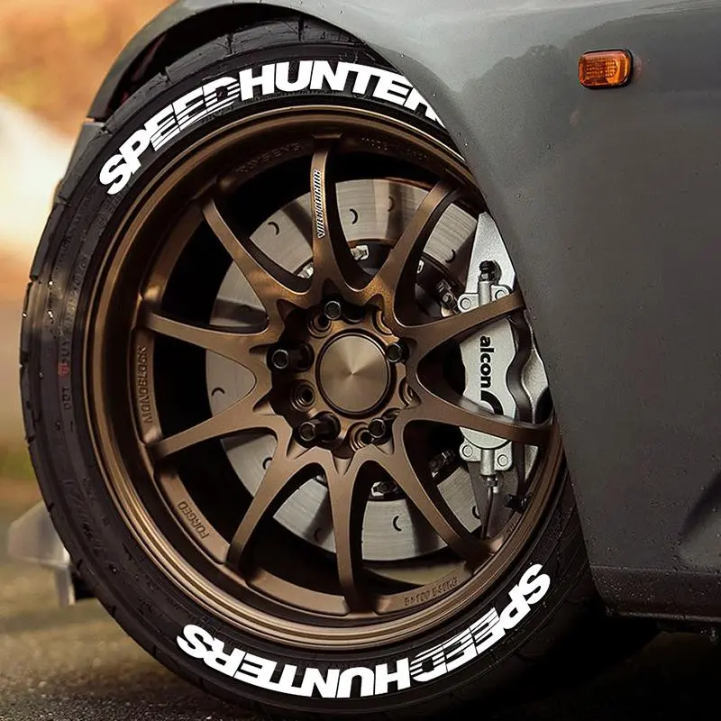 (No glue included) Fashion Tire Letter Sticker Set, Wheel Decal, Automotive Decals, Car Tire Decals, Tire Lettering, Durable PVC Material, Ideal for 4 Tire Decoration, Vehicle Exterior Decoration, High-Quality Wear-Resistance Design
