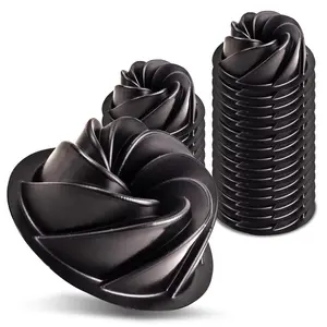 Bakeable Plastic Mini Flan Molds Pan - Baking Pan With Non-Stick Silicone - Reusable Non-Stick baking Mini Flan Molds For Baking and Much More - 25 QTY Pack