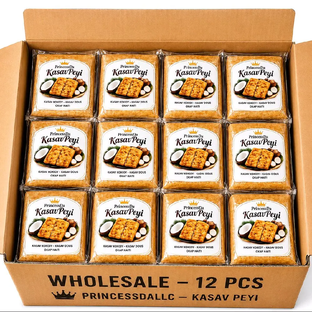 12-Pack Haitian Kasev Okay Dous Kokoye Treats
