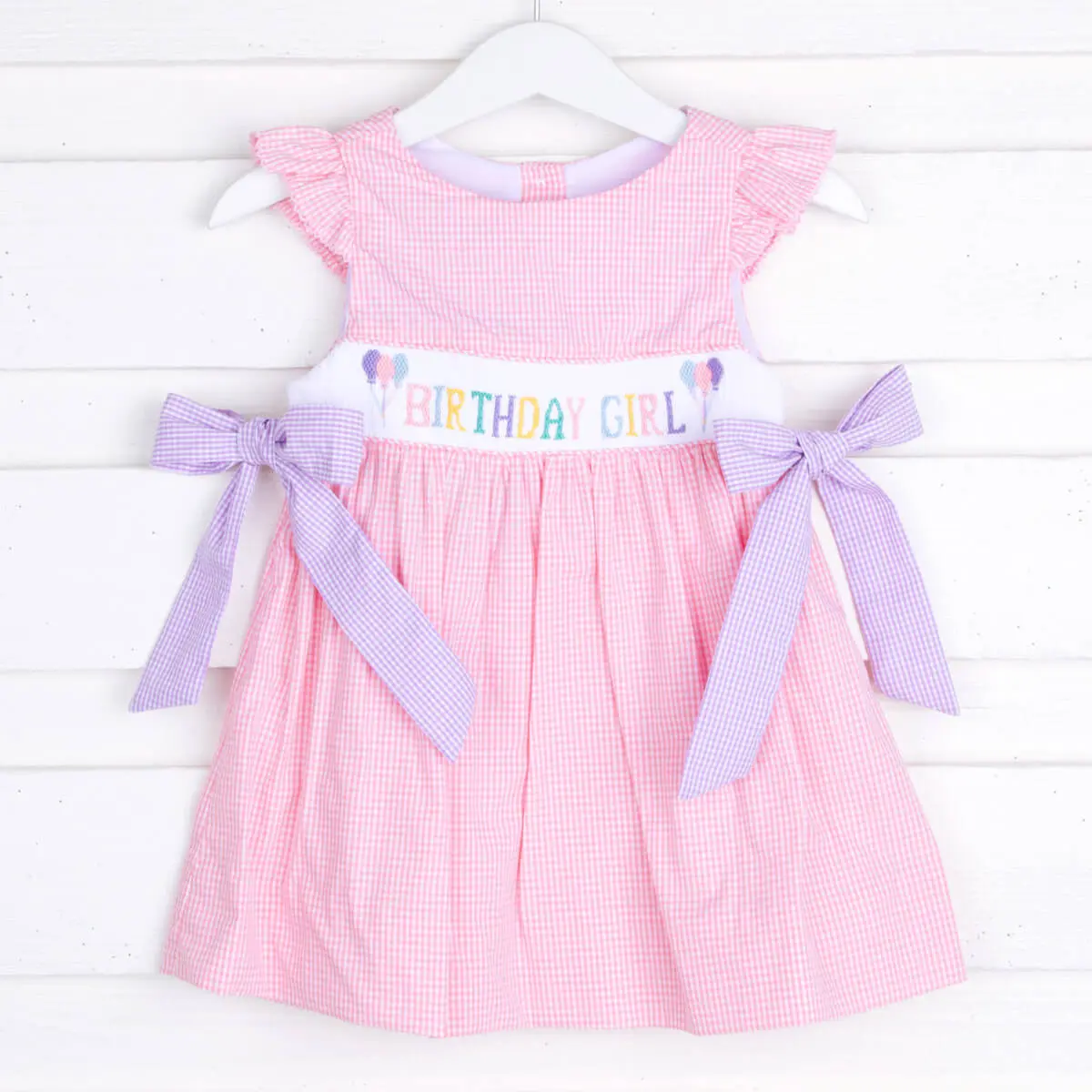 Birthday Girl Smocked Pink Beverly Dress - Girls Birthday Outfit