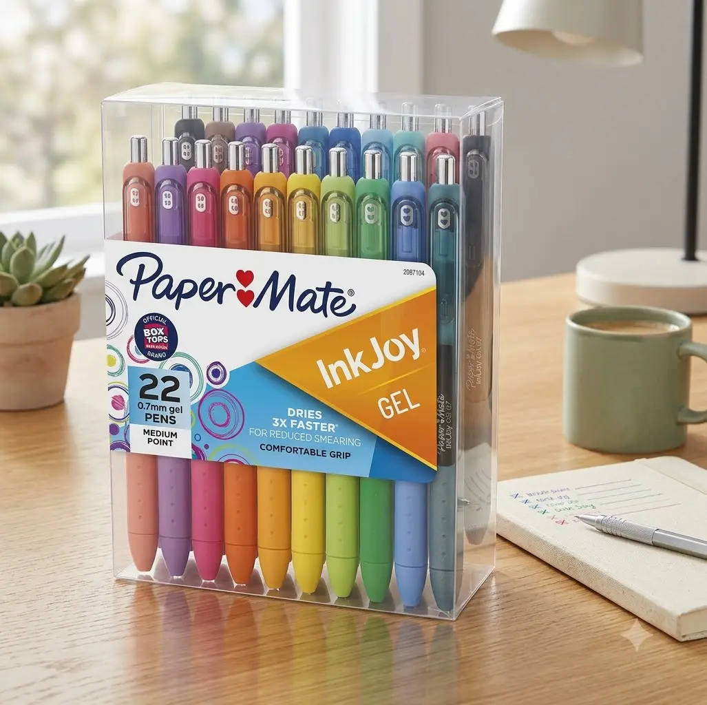 Paper Mate InkJoy Gel Pens, 0.7mm Medium Point, Assorted Colors, Smooth Quick-Drying Gel Ink, 22 Count