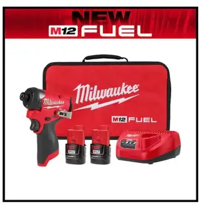 Milwaukee M12 FUEL 1/4 Hex Impact Driver Kit (3453-22)