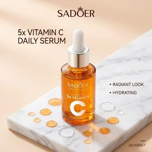SAODER 5x Vitamin C Facial Serum - Brightening, Hydrate,Moisturizing Daily Skincare Essence for All Skin Types - Moisturize Moisturizer