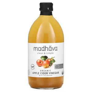 Madhava Organic Apple Cider Vinegar, 16.9 fl oz (500 ml)