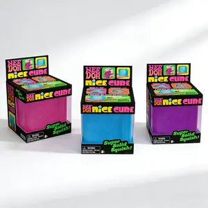 Ice Cube Water Drop Squishy – Blue, Pink & Purple. Soft Sensory Stress Relief Ball for All Ages – Squeeze Your Anxiety Away