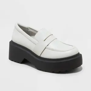 Women's Lacey Loafer Flats with Memory Foam Insole - Wild Fable White 8.5