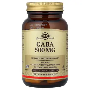 Solgar GABA, 500 mg, 50 Vegetable Capsules