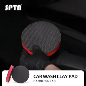 SPTA 3Inch/5 Inch/6 Inch Synthetic Clay Bar Pad,1Pc Mid Grade Car Detailing Clay Pad ,Clay Disc Clay Bar Wipe Foam Pad for DA and Rotary Polisher for Auto Detailing