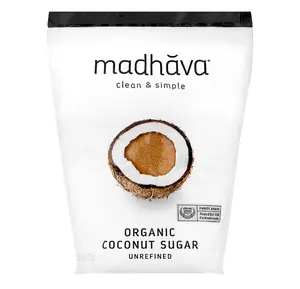 MADHAVA Organic Coconut Sugar 3 Lb. Bag (Pack of 1), Natural Sweetener, Sugar Alternative, Unrefined, Sugar for Coffee, Tea & Recipes, Vegan, Organic, Non GMO
