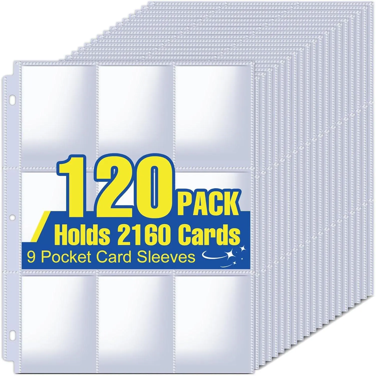 baseball card pages 3 ring binder Performore 9-pocket Trading Card Binder Sleeves for 3 Ring Binders | Baseball, Sports Card Protector Sheets | Plastic Top Loader Pages