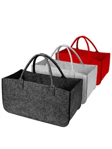 Large Capacity Handbag, Felt Material, Women's Casual Shoulder Bag, 31L Grocery Shopping Bag, Durable & Spacious Design