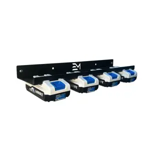 Hart 20V Battery Organizer: Steel Rack Holds 4 batteries