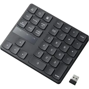 Numeric Keypad, 2.4G Rechargeable Number Pad 35- for Efficient Data Input