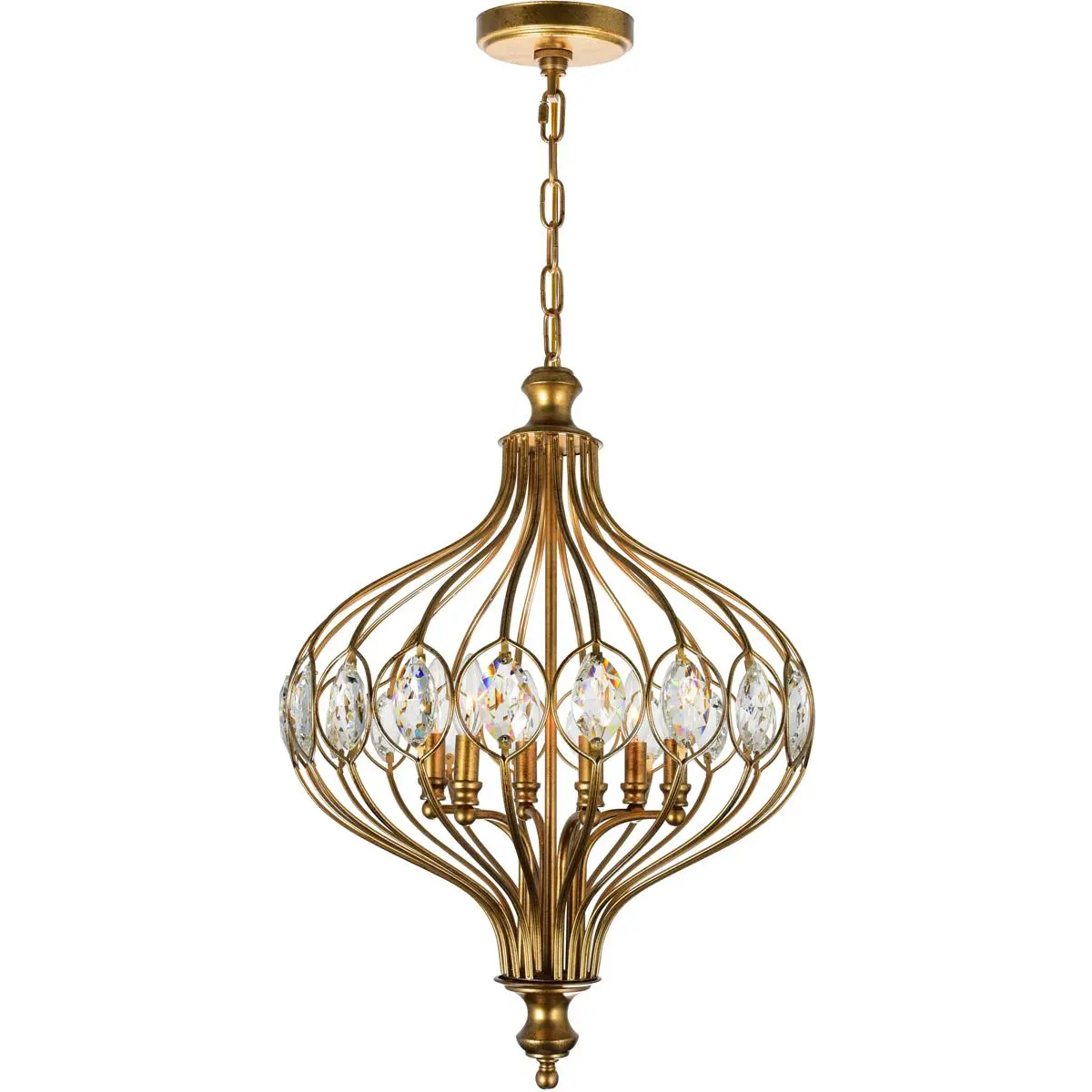 CWI Lighting Altair 6 Light 19 inch Antique Bronze Chandelier Ceiling Light 9935P19-6-182
