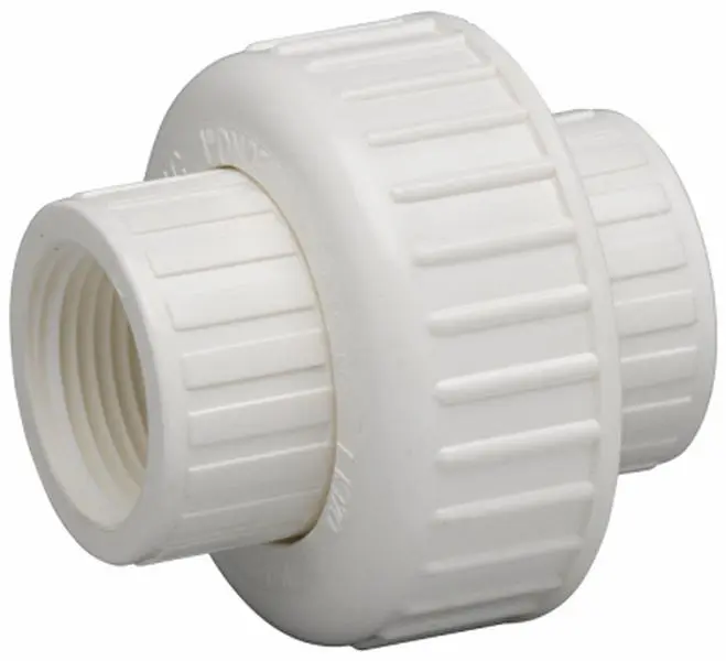 212 MAIN Threaded PVC Fitting (511-44-114-114B), 1.25 in. ASTM D2466 Water Pipe Component, Cold Water Pipe Joining, Solvent Weld Compatible, 150 psi Rated, 73 Degree Applications, ANSI B2.1, 1.25 In. Water Pipe