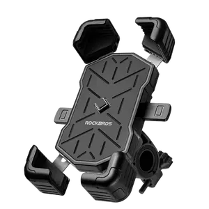 ROCKBROS Bike Phone Holder Mount, for 4.5''-7.1'' Phones, Quick Release Bike Phone Mount Handlebar Clamp, 360° Rotatable Bike Phone Holder